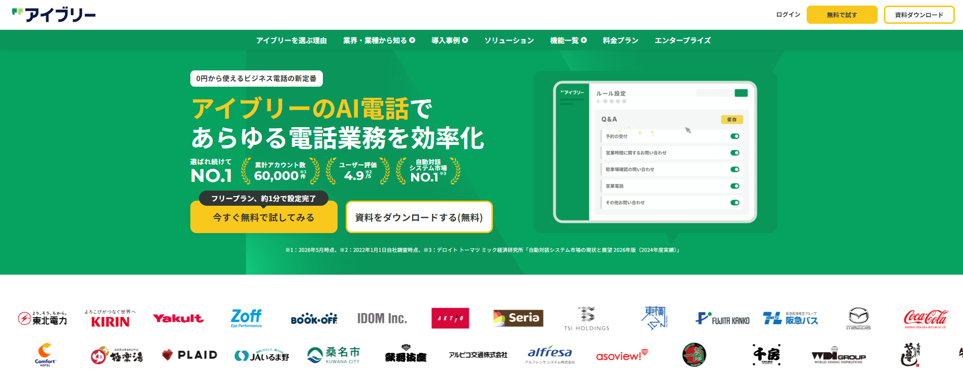 IVRyのサービス紹介画像